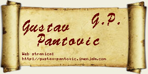 Gustav Pantović vizit kartica